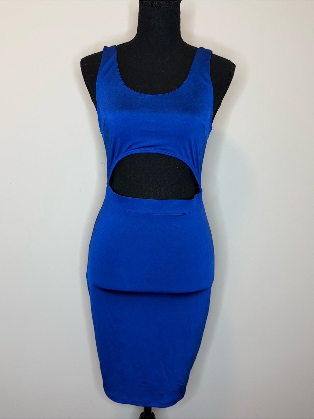 Royal Blue Midi Cutout Bodycon Dress